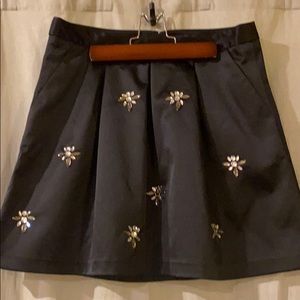 The Limited box pleat black skirt